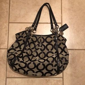 Used coach bag, light stains interior & exterior